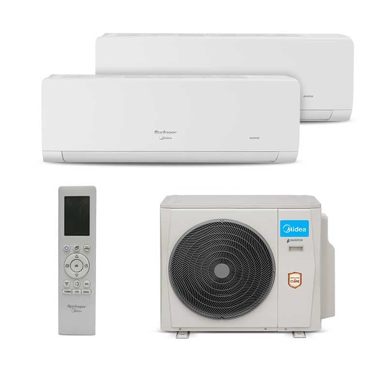 Ar Condicionado Multi Split Hw Inverter Springer Midea 36.000 BTUs (1 Evap 12.000 e 1 Evap 24.000) Quente/Frio 220V Monofásico