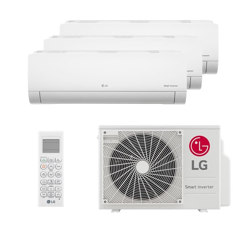 Ar Condicionado Multi Split Inverter LG Hw 24.000 BTUs (2 Evap 9.000 e 1 Evap 18.000) Quente/Frio 220V Monofásico