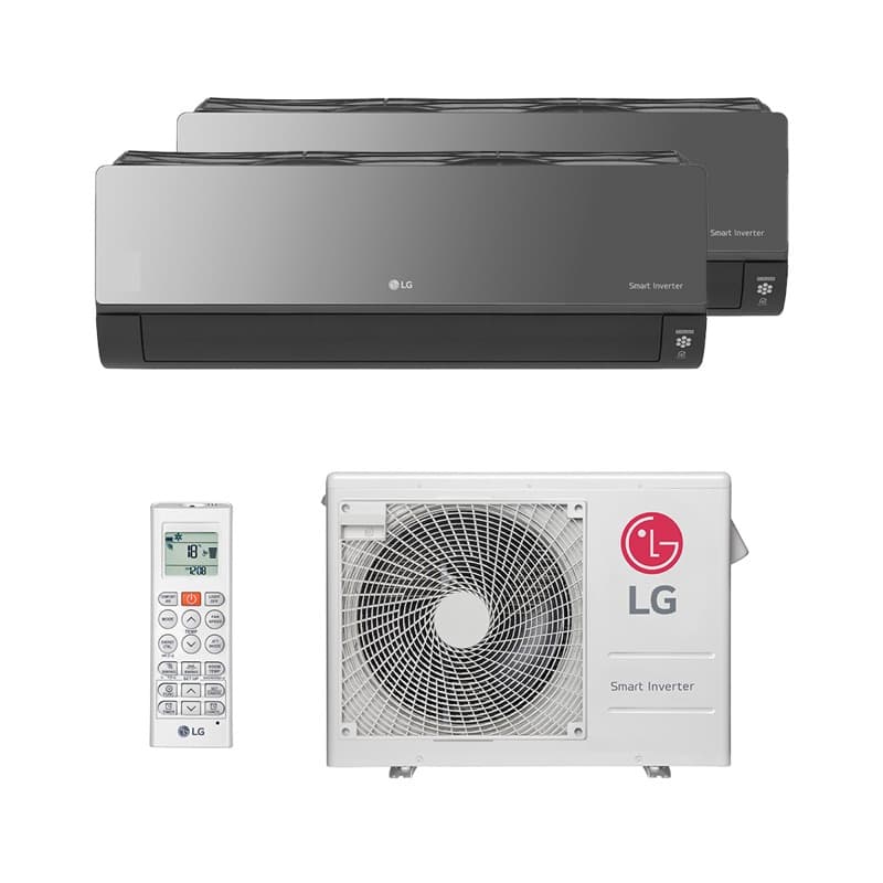 Ar Condicionado Multi Split Inverter LG Hw Artcool 18.000 BTUs (1 Evap 9.000 e 1 Evap 12.000) Quente/Frio 220V Monofásico