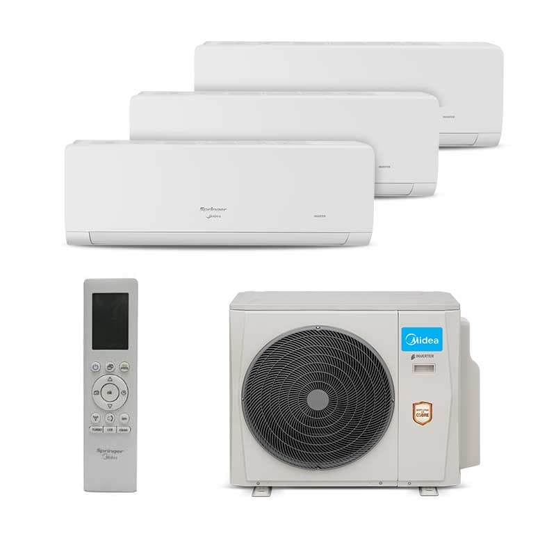 Ar Condicionado Multi Split Inverter Springer Midea Hw 27.000 BTUs (3 Evap 9.000) Quente/Frio 220V Monofásico