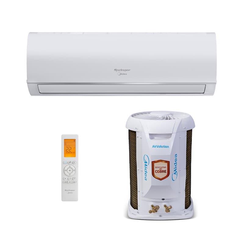 Ar Condicionado Split Hi Wall - On/Off R-32 - Airvolution - Springer Midea - 12.000 BTUs - Frio - 220V Monofásico