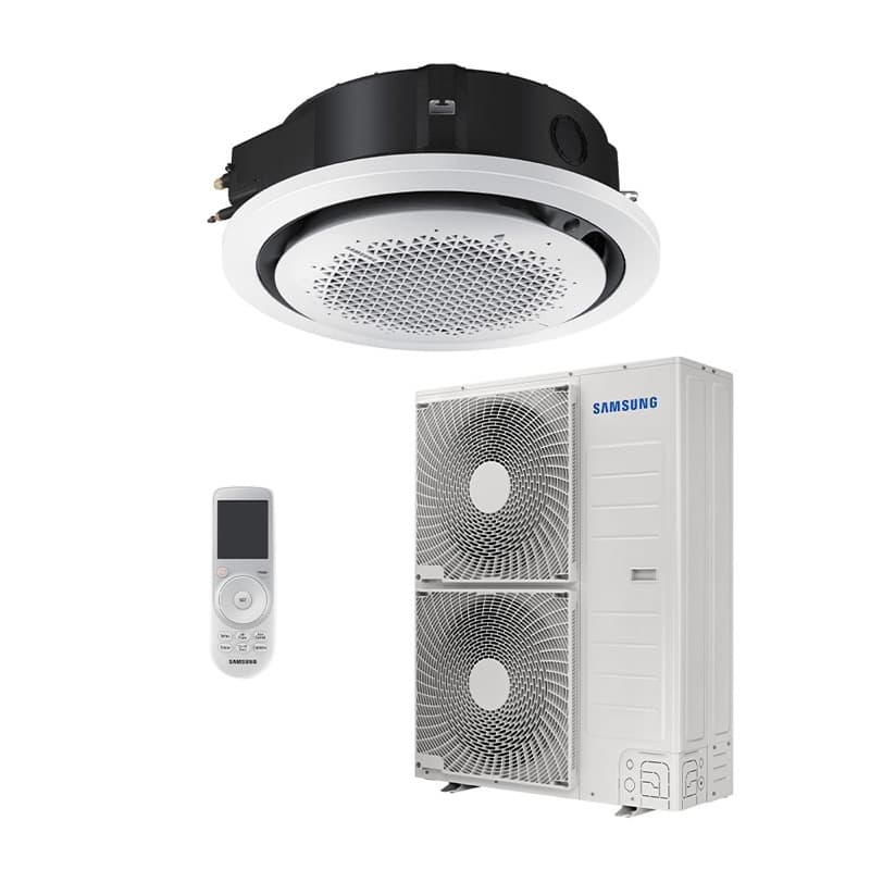 Ar Condicionado Cassete 360 - Inverter R-32 - Windfree - Samsung - 47.000 BTUs - Quente/Frio - 220V Monofásico