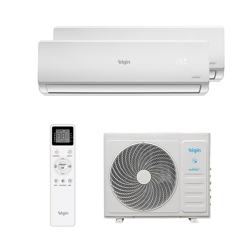 Ar Condicionado Multi Split Inverter Elgin Hw R-32 Wifi 18.000 BTUs (2 Evap 9.000) Quente/Frio 220V Monofásico
