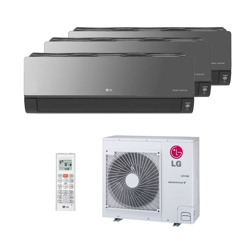 Ar Condicionado Multi Split Inverter LG Hw Artcool 30.000 BTUs (2 Evap 12.000 e 1 Evap 18.000) Quente/Frio 220V Monofásico