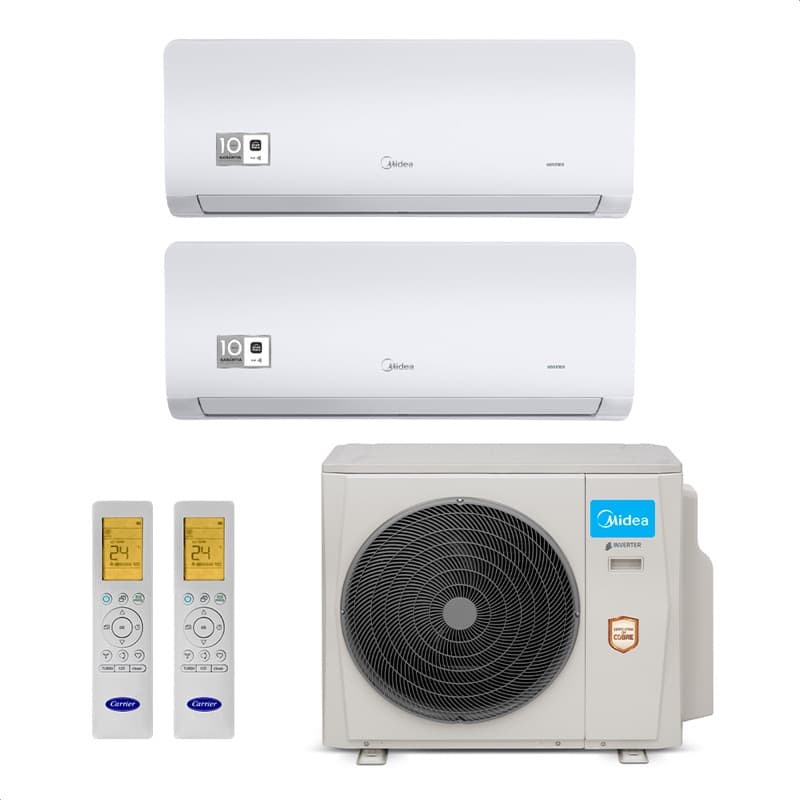 Ar Condicionado Multi Split Inverter Midea Xtreme Save Connect 18.000 BTUs (1 Evap 9.000 e 1 Evap 12.000) Quente/Frio 220V Monofásico