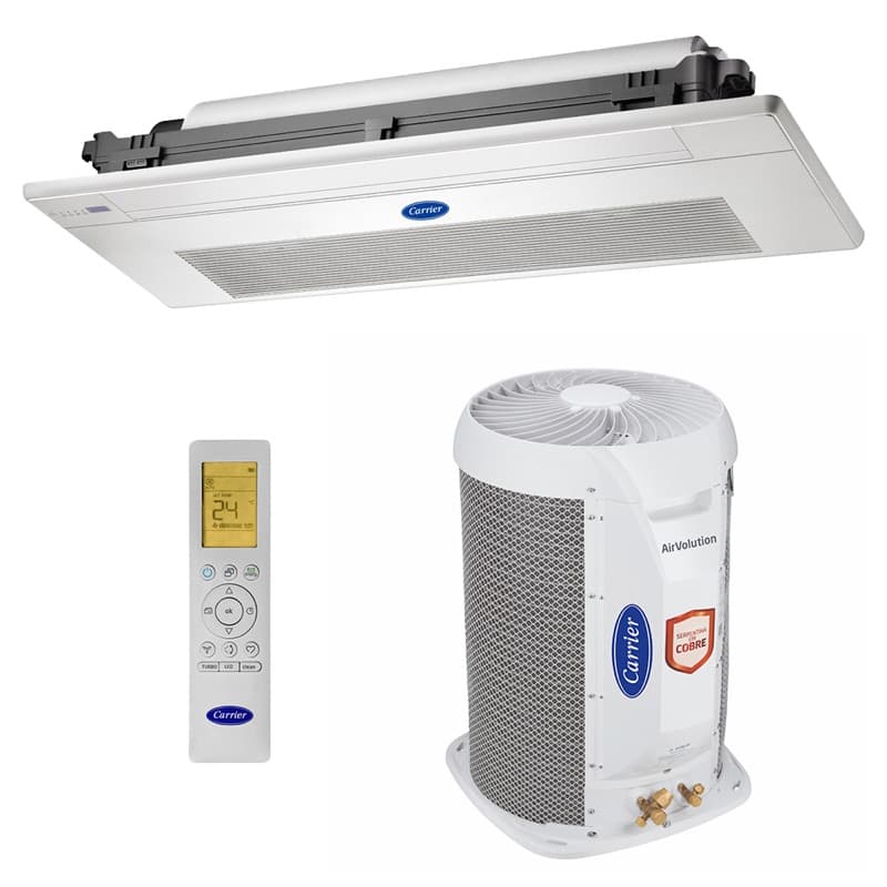 Ar Condicionado Split Cassete - 1 Via - Inverter R-32 - Carrier - 24.000 BTUs - Quente/Frio - 220V Monofásico