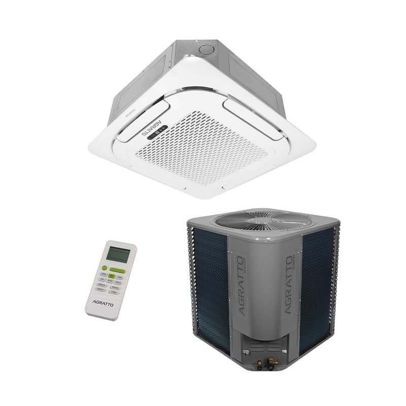 Ar Condicionado Split Cassete 4 Vias - Inverter R-32 - Agratto - 36.000 BTUs - Frio - 220V Monofásico