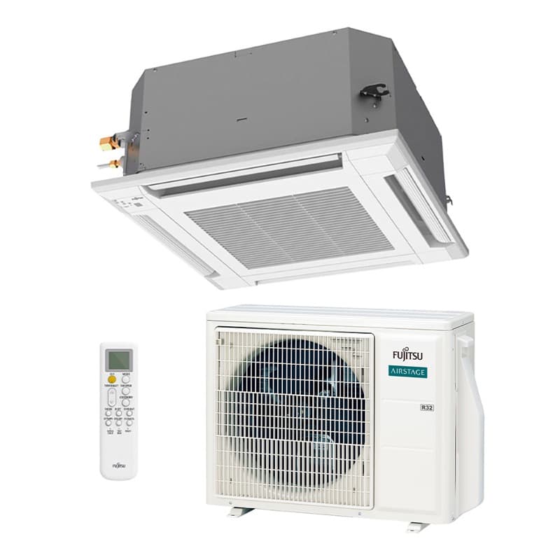 Ar Condicionado Split Cassete 4 Vias - Inverter R-32 - Fujitsu Airstage - 24.000 BTUs - Quente/Frio - 220V Monofásico