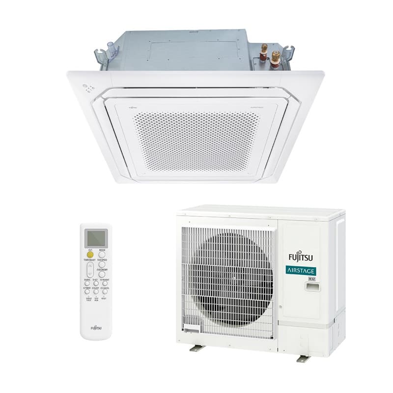 Ar Condicionado Split Cassete 4 Vias - Inverter R-32 - Fujitsu Airstage - 35.000 BTUs - Quente/Frio - 380V