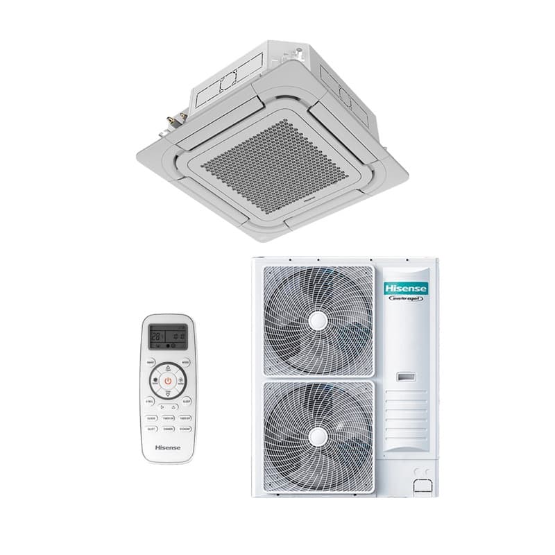 Ar Condicionado Split Cassete 4 Vias - Inverter R-32 - Hisense - 56.000 BTUs - Frio - 380V