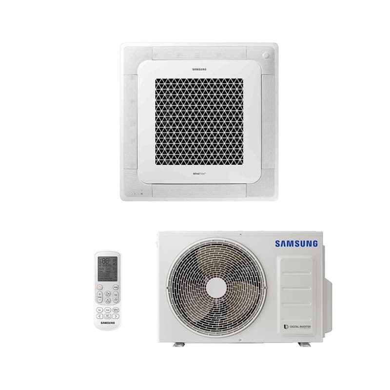 Ar Condicionado Split Cassete - 4 Vias - Inverter R-32 - Samsung - Windfree - 24.000 BTUs - Quente/Frio - 220V Monofásico